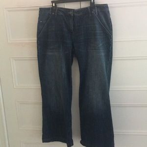 Poetry UK brand wide leg premium denim jeans Sz 16